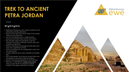 Trek to Ancient Petra Jordan