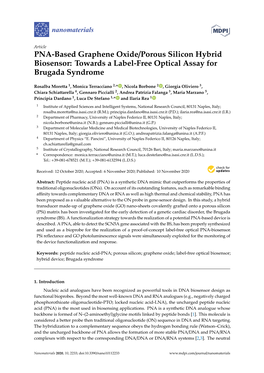 PNA-Based Graphene Oxide/Porous Silicon Hybrid Biosensor: Towards a Label-Free Optical Assay for Brugada Syndrome