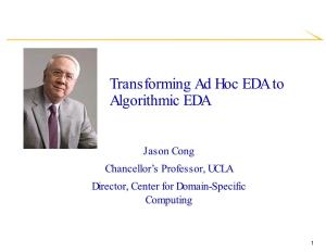 Transforming Ad Hoc EDA to Algorithmic EDA