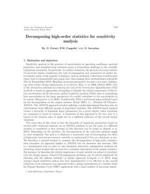 Decomposing High-Order Statistics for Sensitivity Analysis