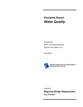 Discipline Report Water Quality
