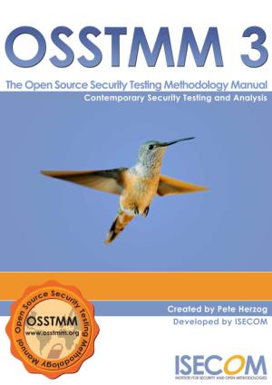 OSSTMM 3 – the Open Source Security Testing Methodology Manual