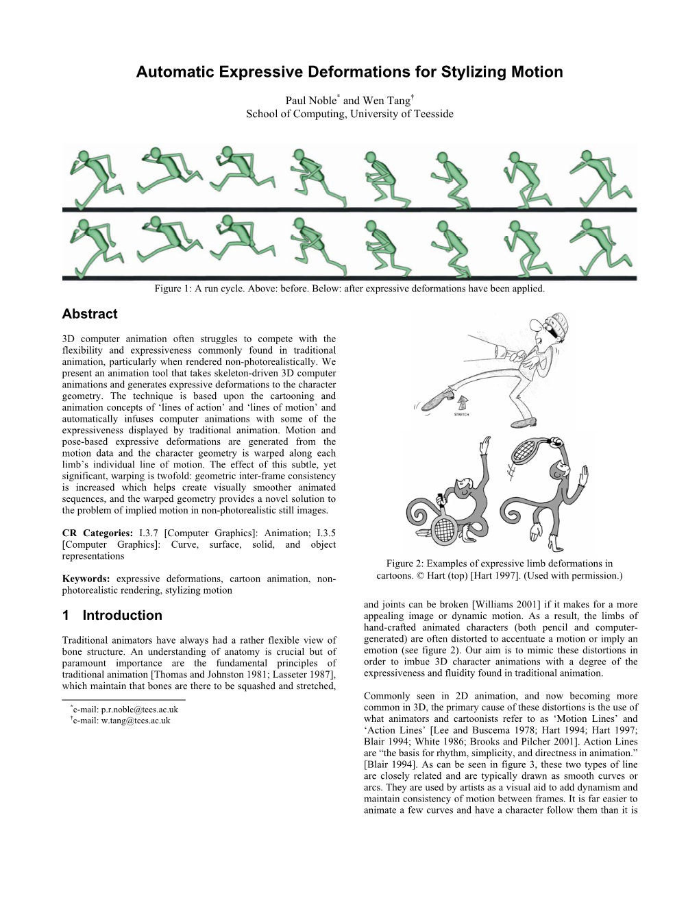 Automatic Expressive Deformations for Stylizing Motion