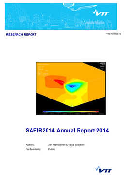 SAFIR2014 Annual Report 2014