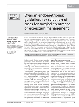 Ovarian Endometrioma