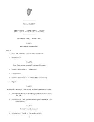 Electoral (Amendment) Act (2009)