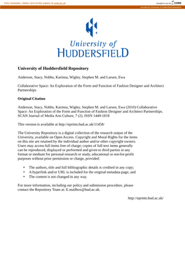 University of Huddersfield Repository