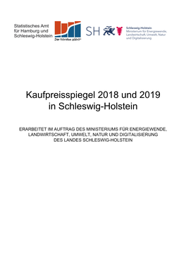 Kaufpreisspiegel 2018 Und 2019 in Schleswig-Holstein