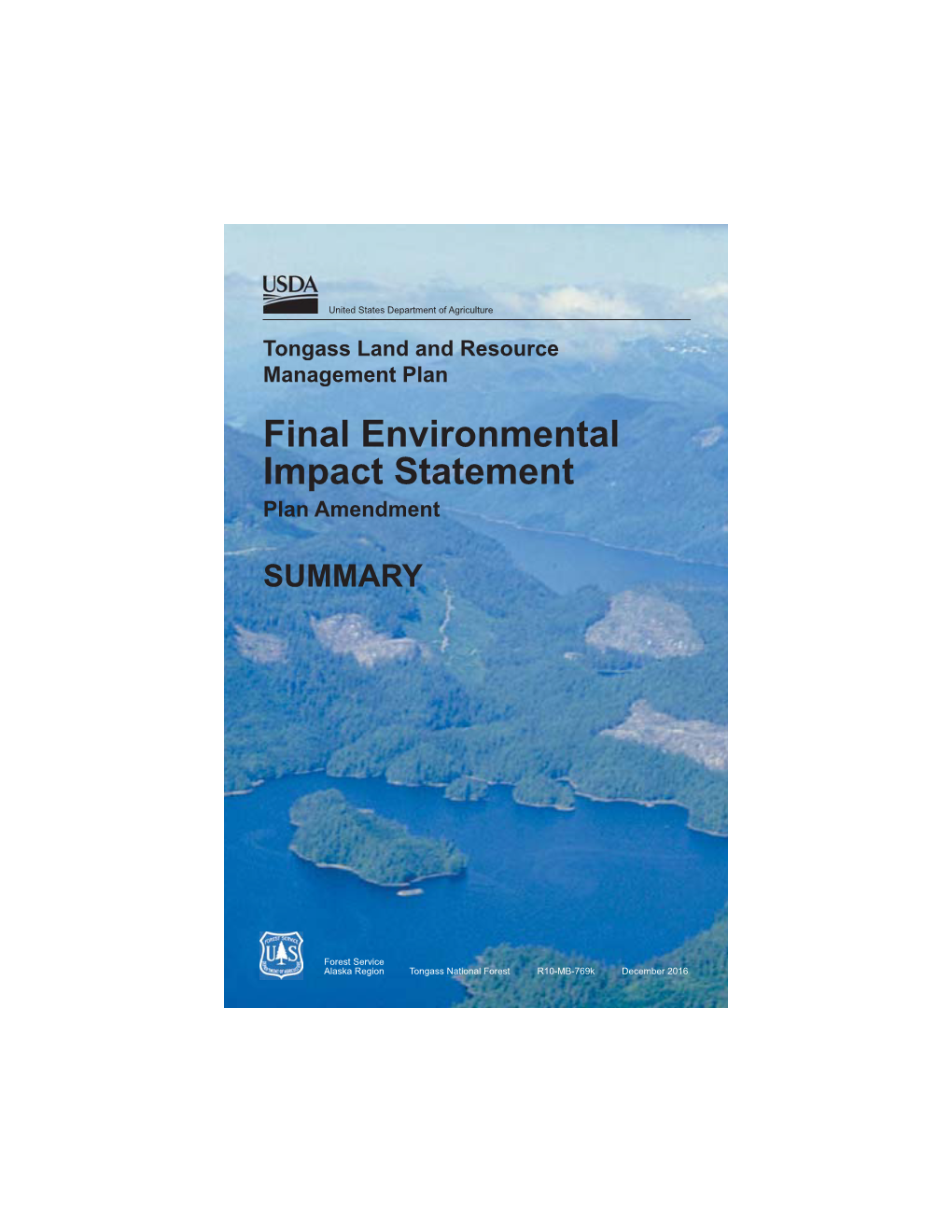 Plan Amendment Final EIS Summary Booklet