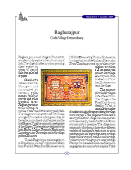 Raghurajpur: Crafts Village Extraordinary