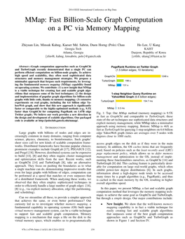 Mmap: Fast Billion-Scale Graph Computation on a PC Via Memory Mapping