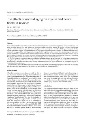 The Effects of Normal Aging on Myelin and Nerve Fibers: a Review∗
