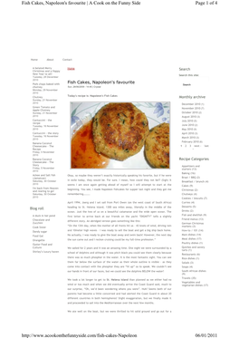 Page 1 of 4 Fish Cakes, Napoleon's Favourite | a Cook on the Funny