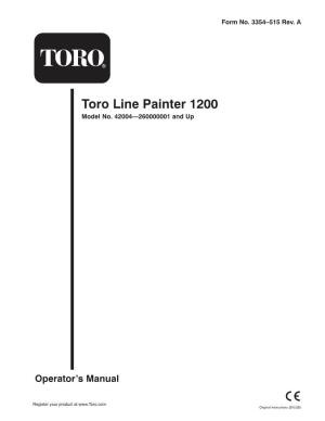 Toro Line Painter 1200 Model No
