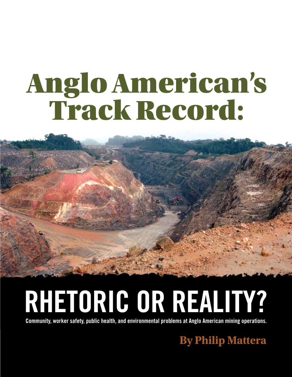 Report on Anglo American's Track Record