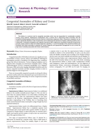 Congenital Anomalies of Kidney and Ureter