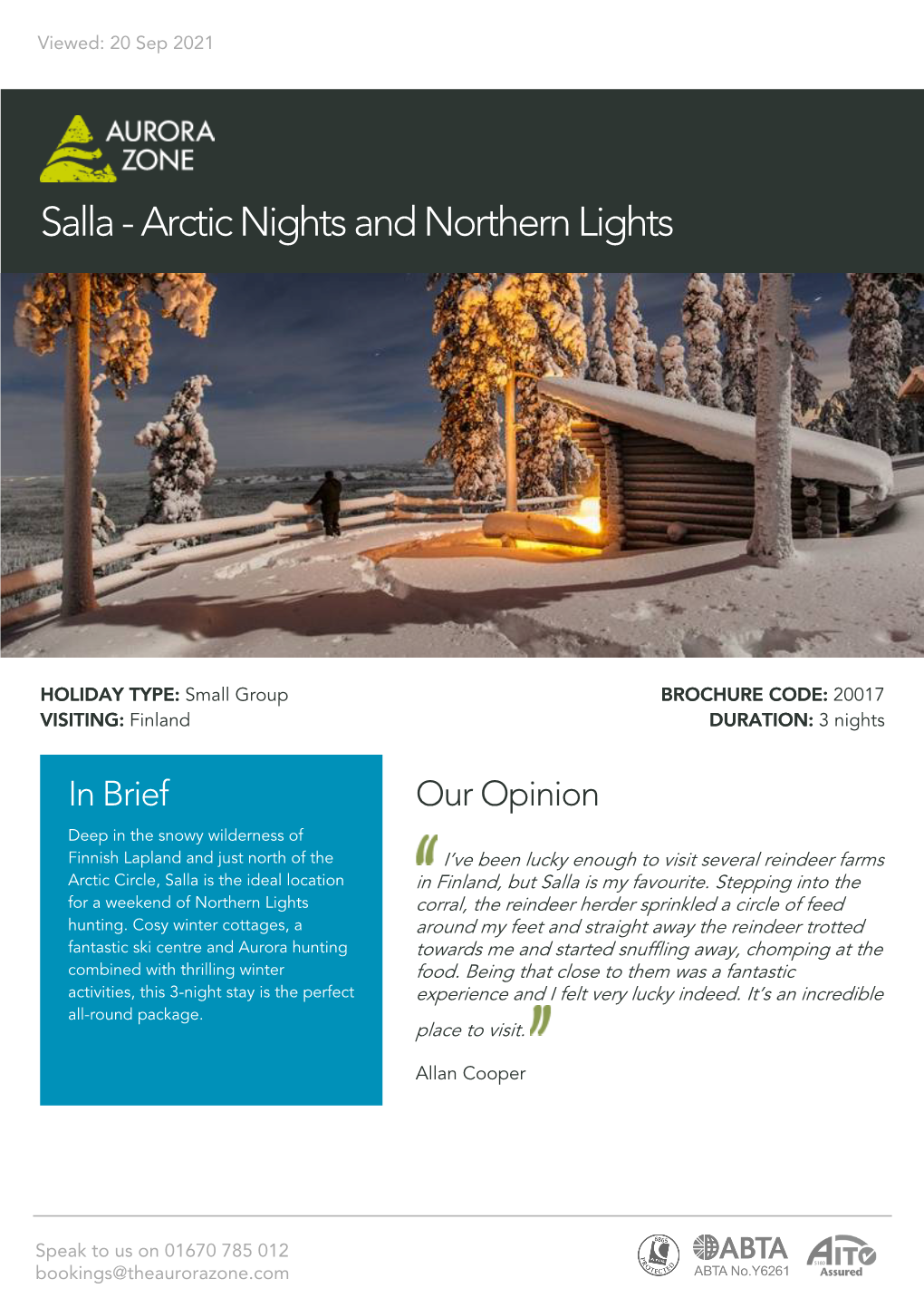 Salla - Arctic Nights and Northern Lights