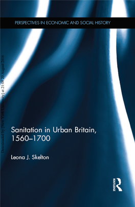 Sanitation in Urban Britain, 1560–1700