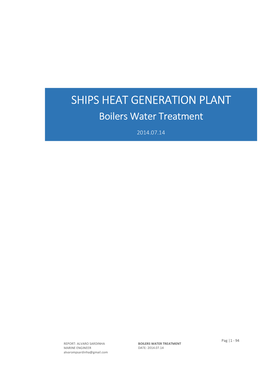 Ships Heat Generation Plant Heat Generation Plant Heat