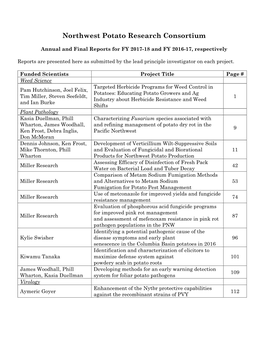 2018 Consortium Funded Progress Reports
