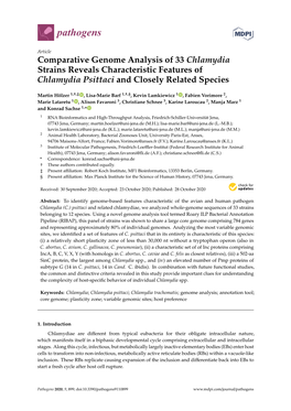 Comparative Genome Analysis of 33 Chlamydia Strains Reveals Characteristic Features of Chlamydia Psittaci and Closely Related Species