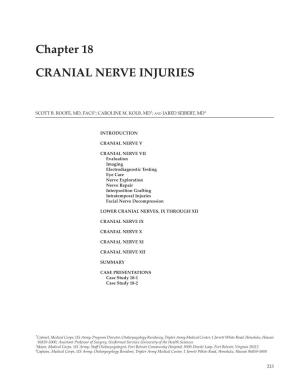 Chapter 18 CRANIAL NERVE INJURIES