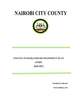 County Integrated Development Plan (Cidp) 2018-2022