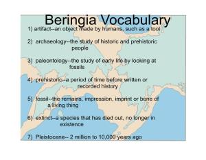 Beringia Vocabulary