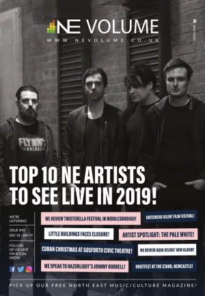 Top 10 Ne Artists to See Live in 2019! We’Re Gateshead Silent Film Festival! Listening! We Review Twisterella Festival in Middlesbrough!
