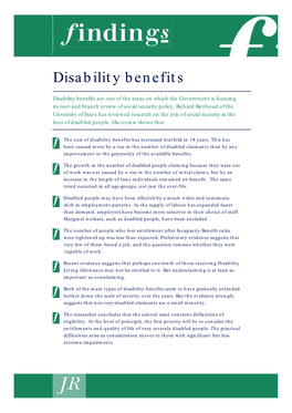 Disability Benefits