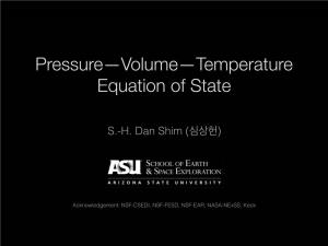 Pressure—Volume—Temperature Equation of State