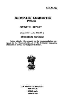 Estimates Committee 1958-59