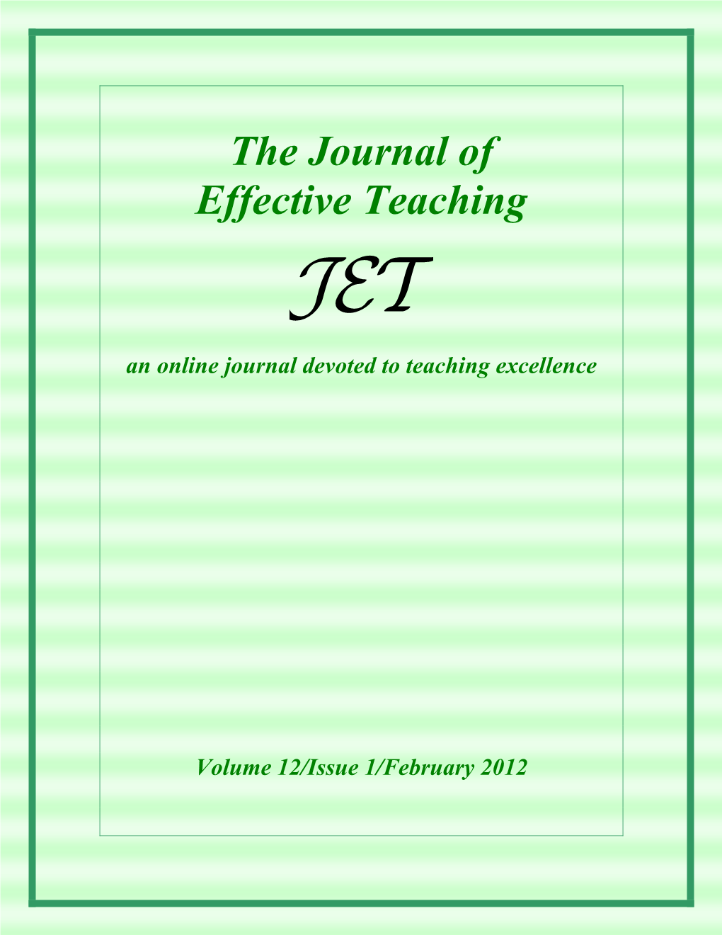 12/Issue 1/February 2012
