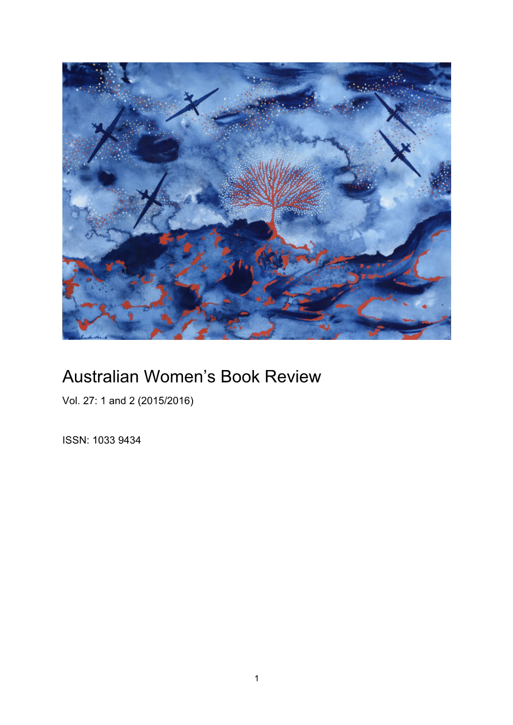 Australian Women's Book Review Is a Painting from Kathryn's Recent 