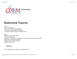 Abdominal Trauma 4/4/19, 12�41 AM