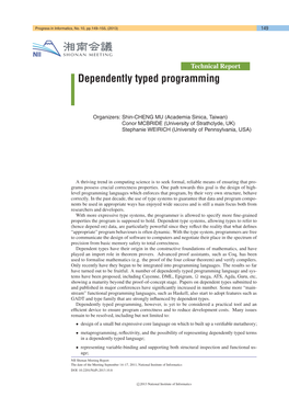 Dependently Typed Programming