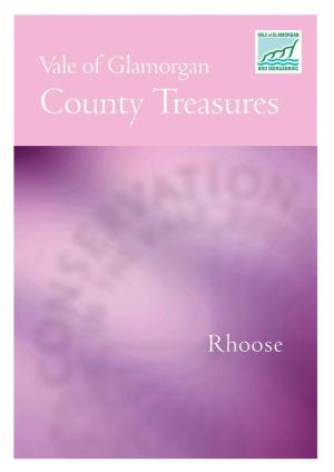 County Treasures Project Was Published by the Then South Glamorgan County Council in the Late 1970’S