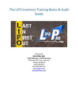 The LIFO Inventory Training Basics & Audit Guide