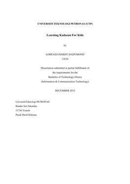 Learning Kadazan for Kids