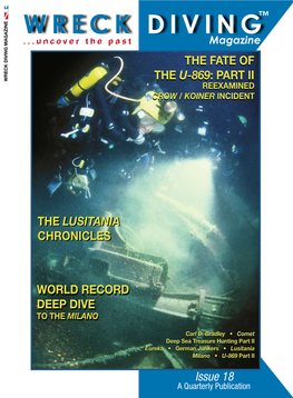 WRECK DIVING™ ...Uncover the Past Magazine the FATE OF