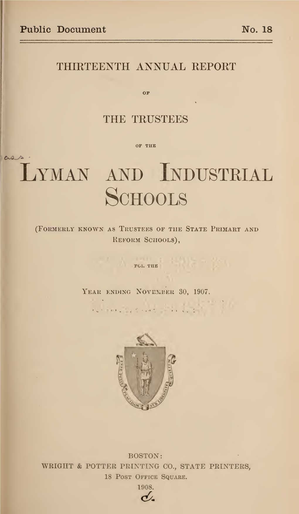 9Th to 16Th Annual Report of the Lyman and Industrial Schools