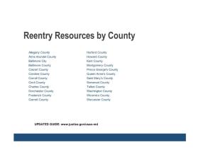 Reentry Resources by County