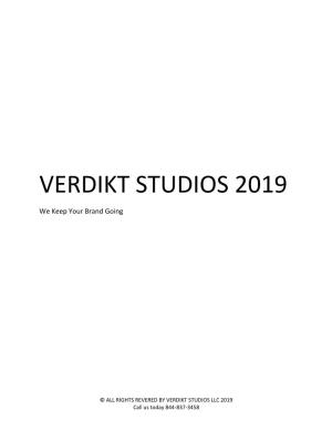 VERDIKT STUDIOS 2019 We Keep Your Brand Going