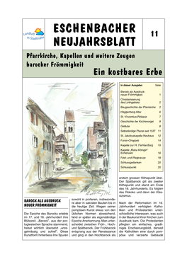 Eschenbacher Neujahrsblatt 11 Gekennzeichnete Kunst Bevor- Ben
