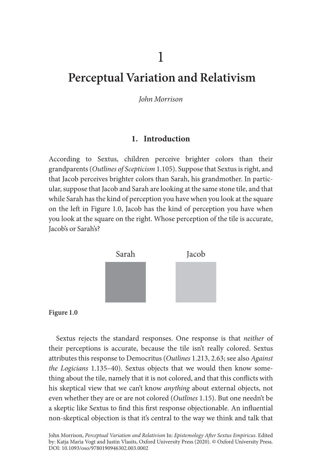 Perceptual Variation and Relativism