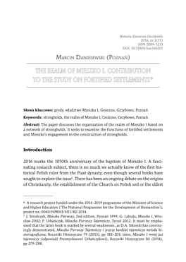 The Realm of Mieszko I. Contribution to the Study