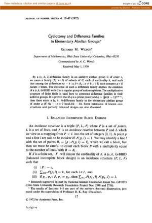 Cyclotomy and Difference Families in Elementary Abelian Groups*