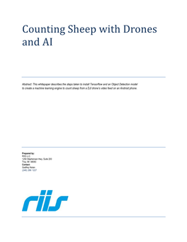 Counting Sheep with Drones and AI