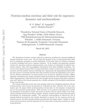 Neutrino-Nucleus Reactions and Their Role for Supernova Dynamics and Nucleosynthesis