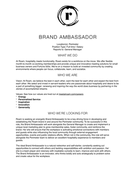 Brand Ambassador JD.Pages